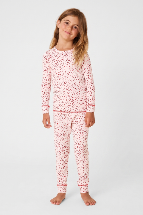 Kids Polka Dot Pima Knit Pajama Set