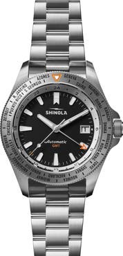 Shinola Monster Worldtimer GMT Automatic Bracelet Watch, 40mm