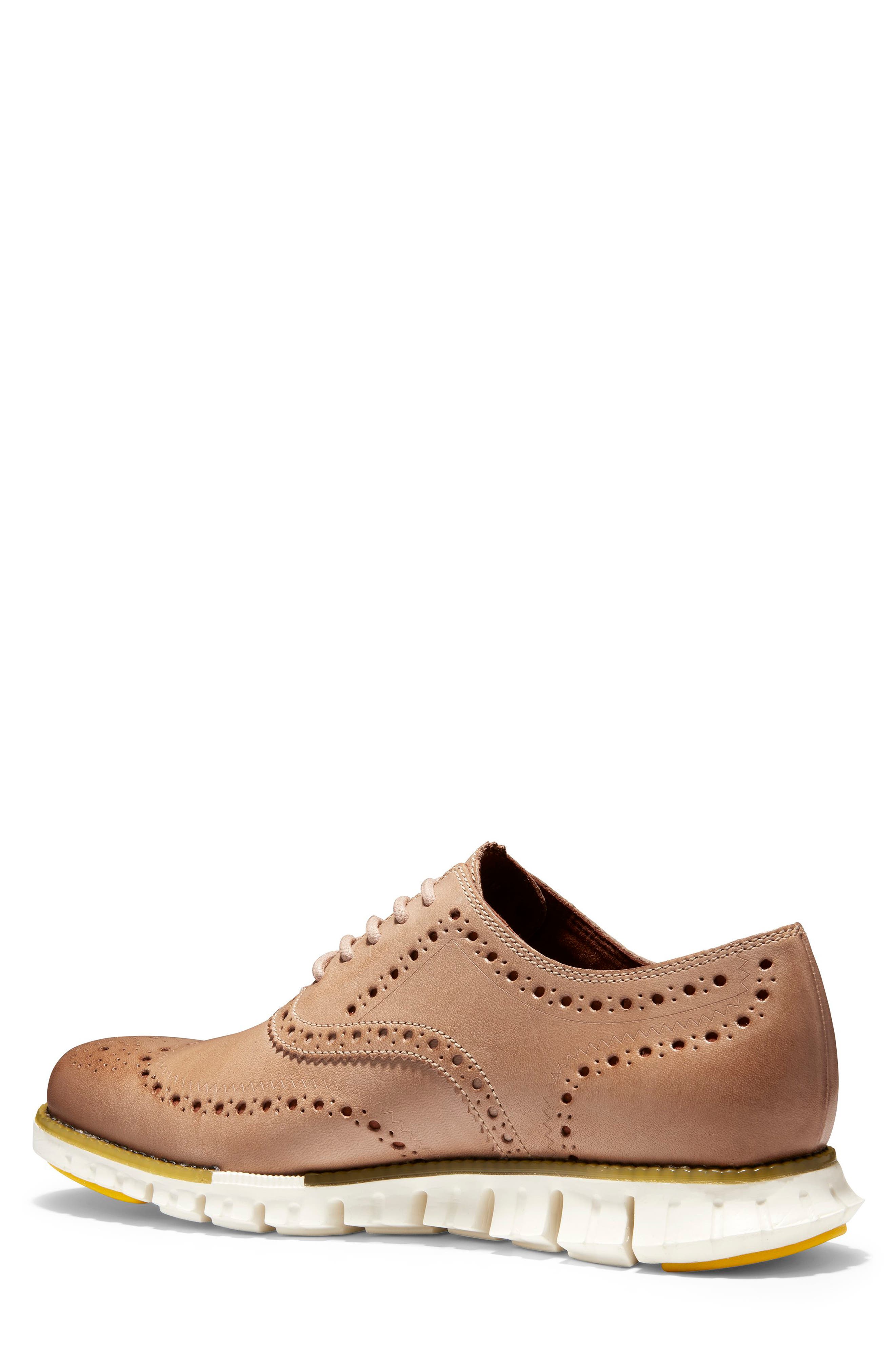 'ZeroGrand' Wingtip, Alternate, color, BEIGE/ GOLDEN ROD/ OPTIC WHITE