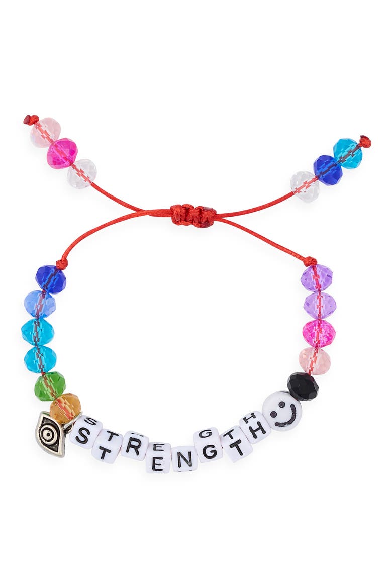 Strength Rope Slider Bracelet, Main, color, PINK