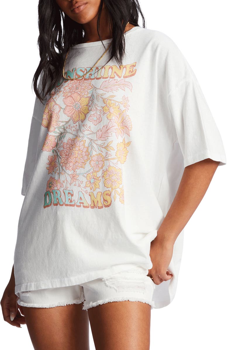 Billabong Sunshine Dreams Oversize Graphic Tee, Main, color,