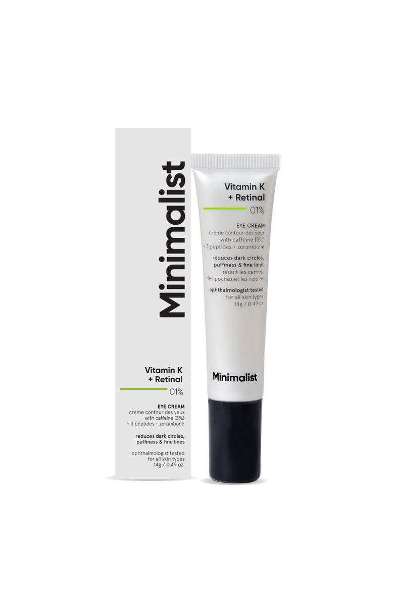 Minimalist Vitamin K + Retinal 01% Eye Cream, Main, color,