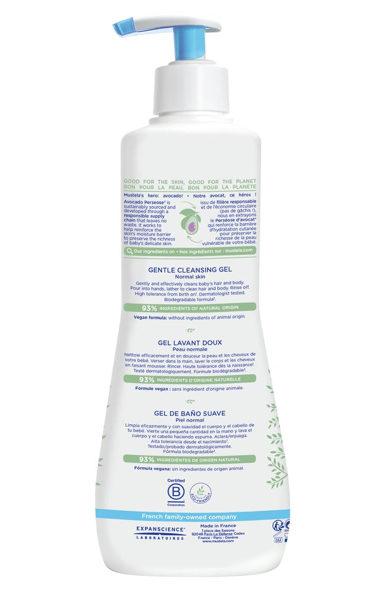 Mustela<sup>®</sup> Gentle Cleansing Gel with Avacado Perseose, Alternate, color, White