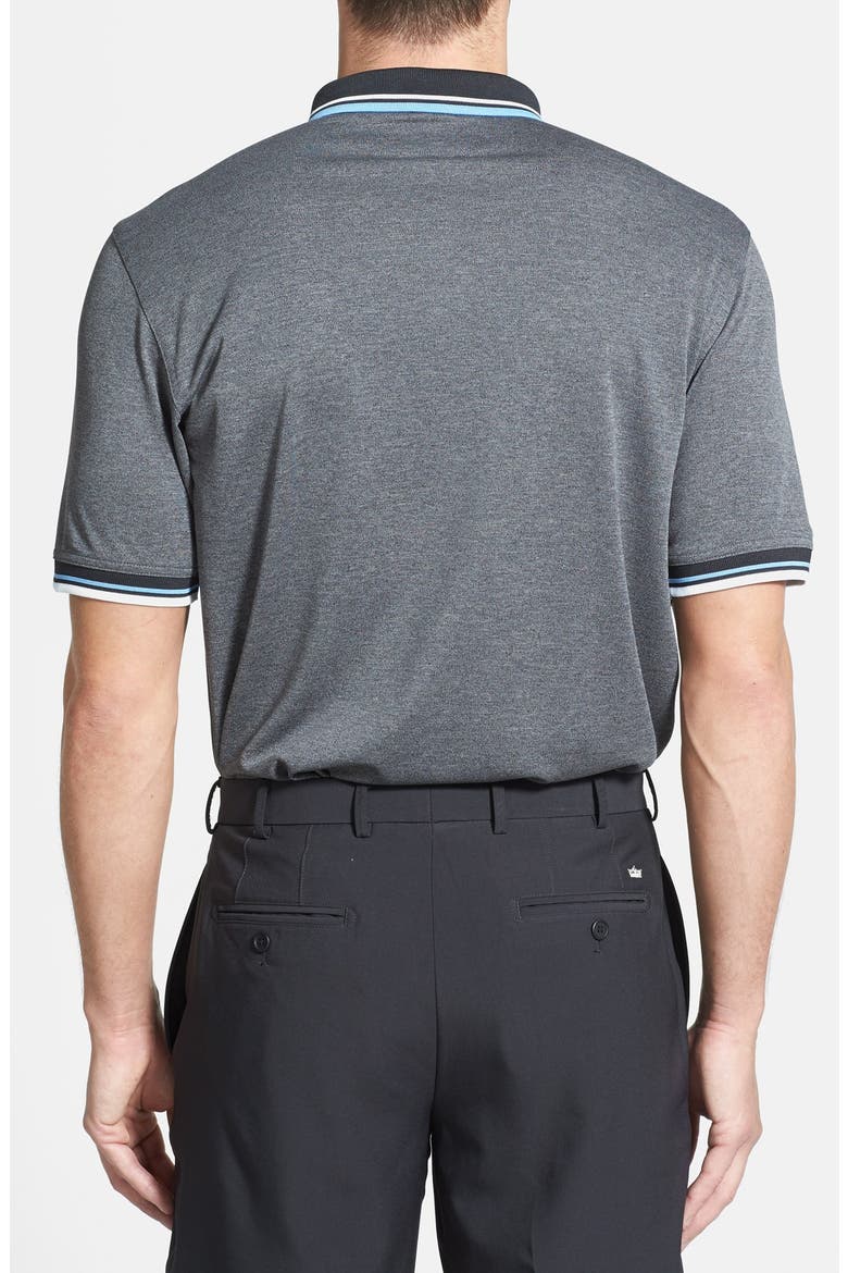 'Retro' Opti-Dri Moisture Wicking Polo, Alternate, color, CAVIAR  HEATHER