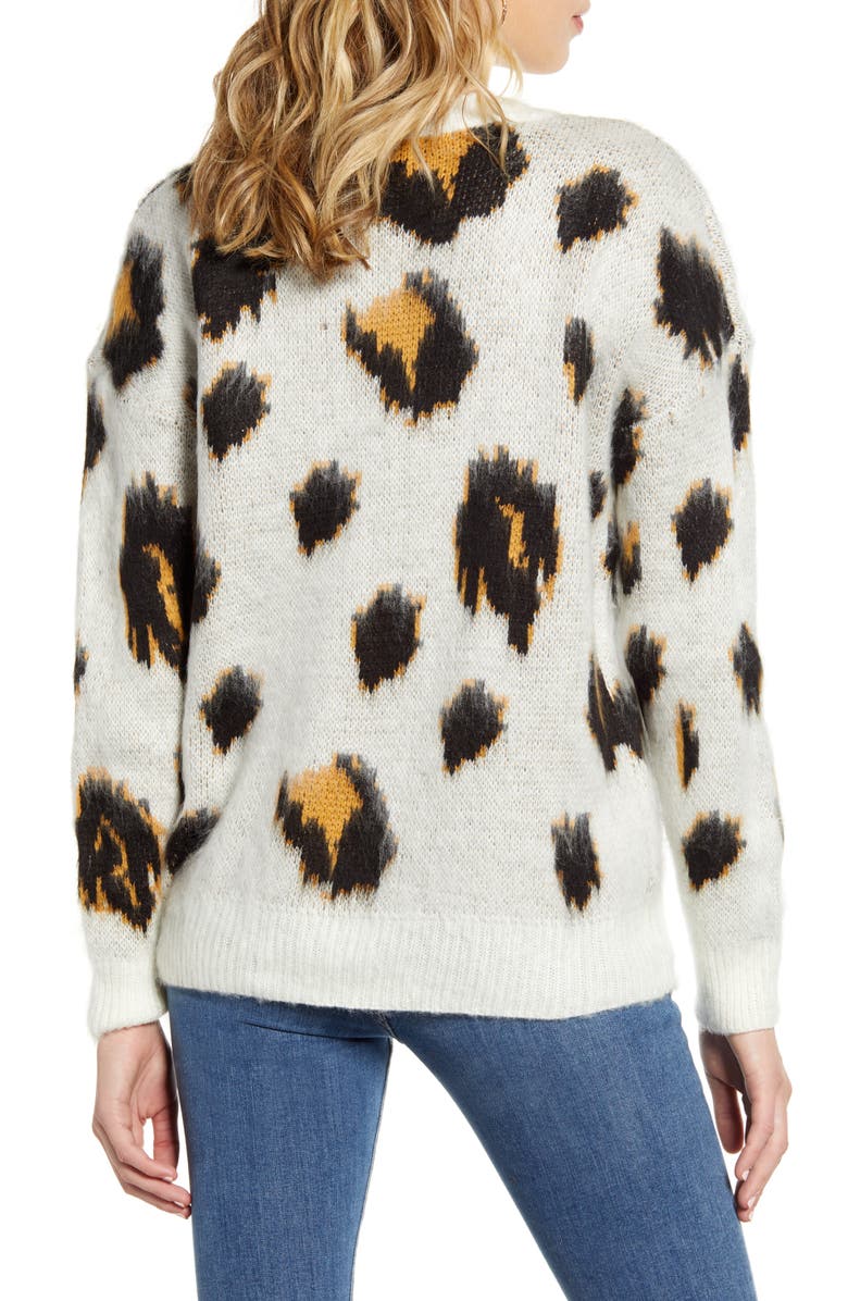 Woven Heart Leopard Pullover, Alternate, color, 