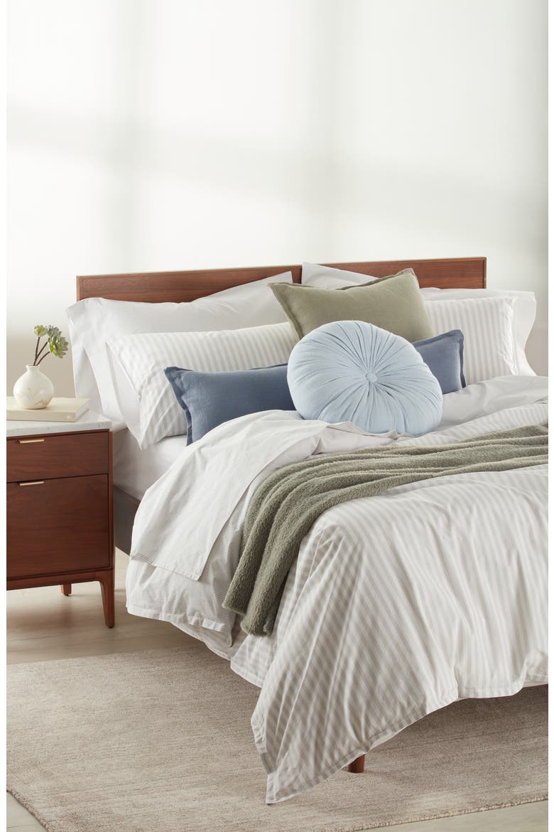 Washed Linen Accent Pillow, Alternate, color, BLUE SUBDUED
