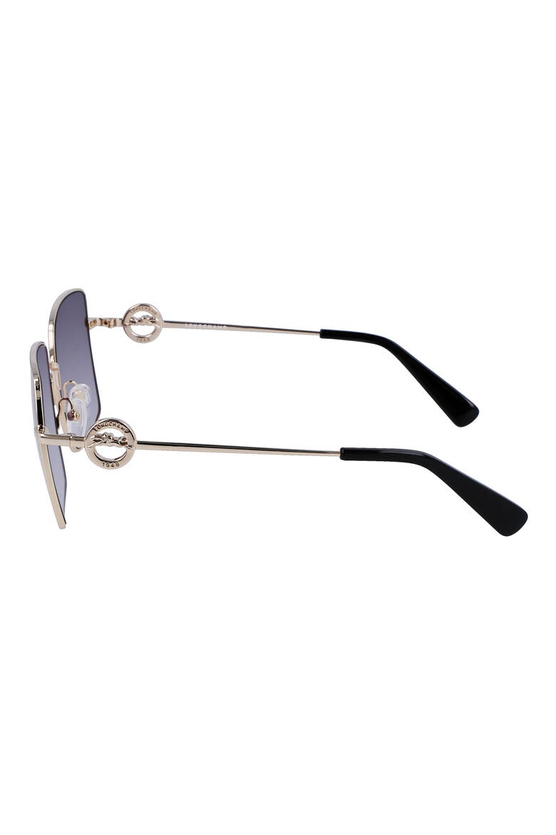 Medallion 55mm Gradient Square Sunglasses, Alternate, color, GOLD/ GRADIENT GREY