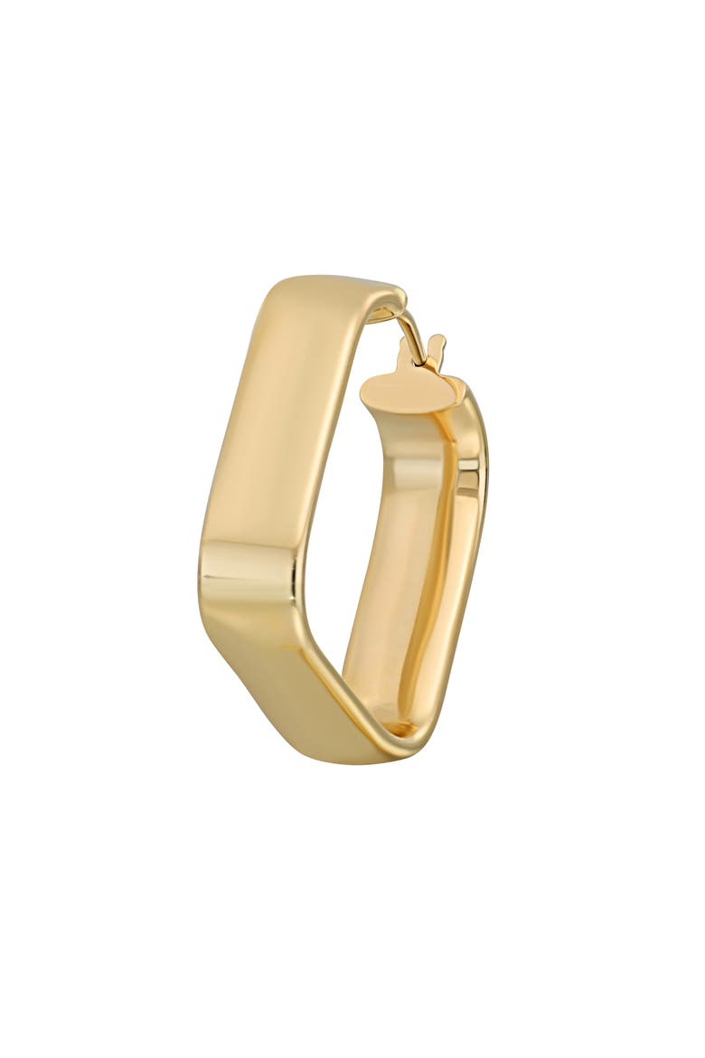 14K Gold Rectangular Hoop Earrings, Alternate, color, 14K YELLOW GOLD