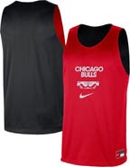 Nike Men's Nike Red/Black Chicago Bulls Courtside Reversible Mesh Practice Jersey
