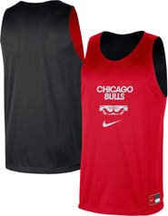 Nike Men's Nike Red/Black Chicago Bulls Courtside Reversible Mesh Practice Jersey