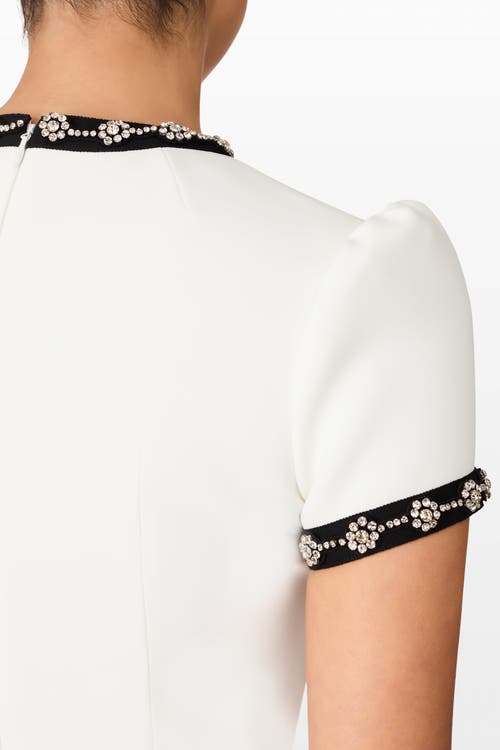 Jenny Packham Bisou Crystal-embellished Midi Dress In White