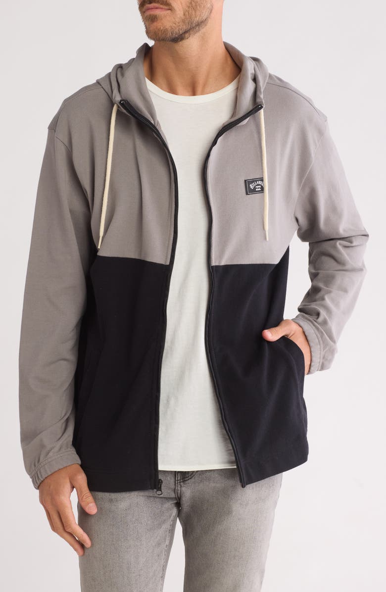 Billabong Abner Colorblock Full Zip Hoodie, Main, color, 