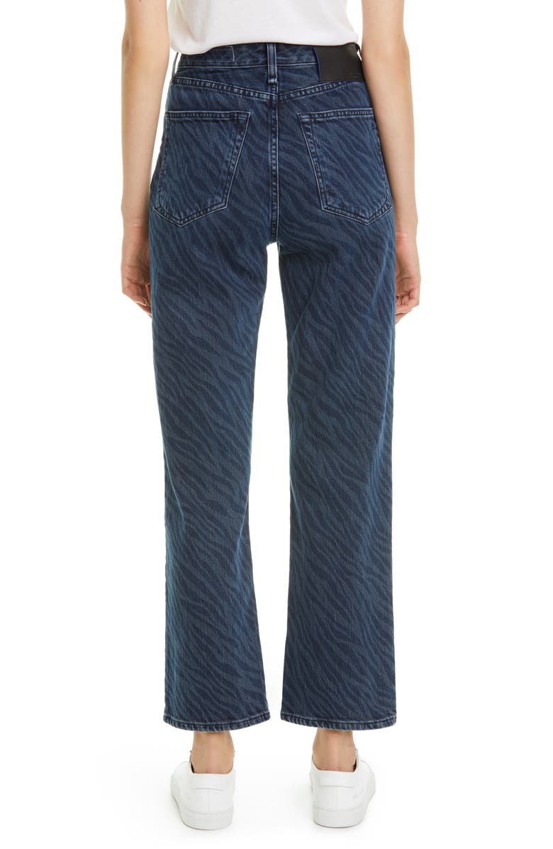 rag & bone Ruth High Waist Ankle Straight Leg Jeans, Alternate, color, 