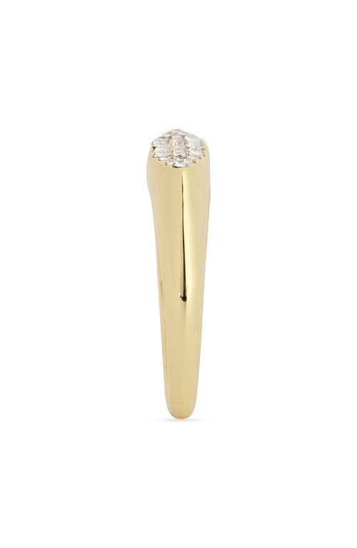 Covet Pavé Cz Navette Ring In Gold