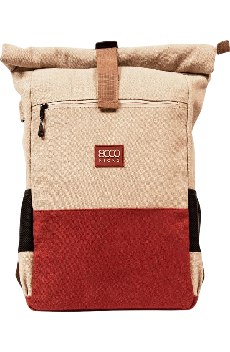 8000Kicks Everyday Backpack, Main, color, Beige / Red