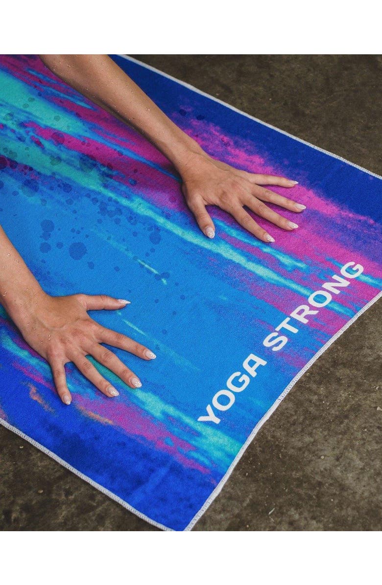 Yoga Strong HydroGrip Performance Towel, Alternate, color, Blue/Orange