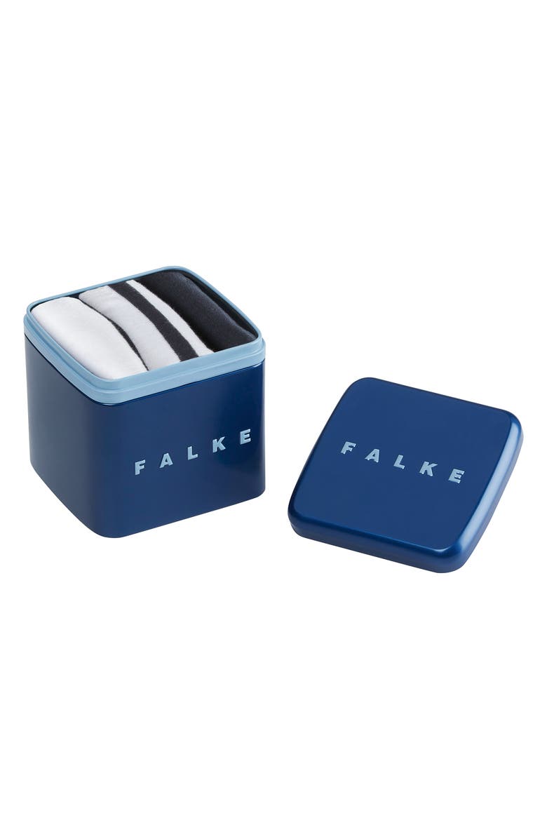 Falke Assorted 3-Pack No-Show Happy Socks Gift Box, Alternate, color, White