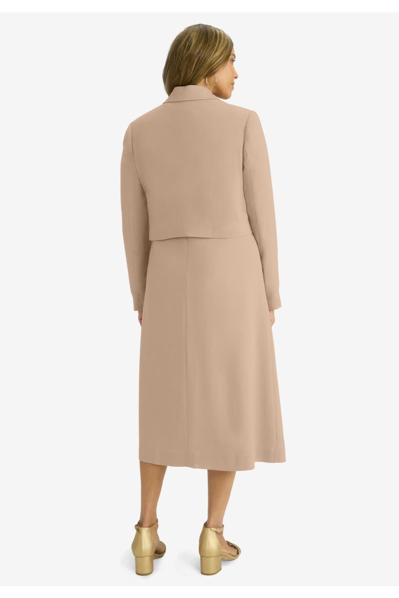 Cropped Jacket Dress, Alternate, color, NEW KHAKI