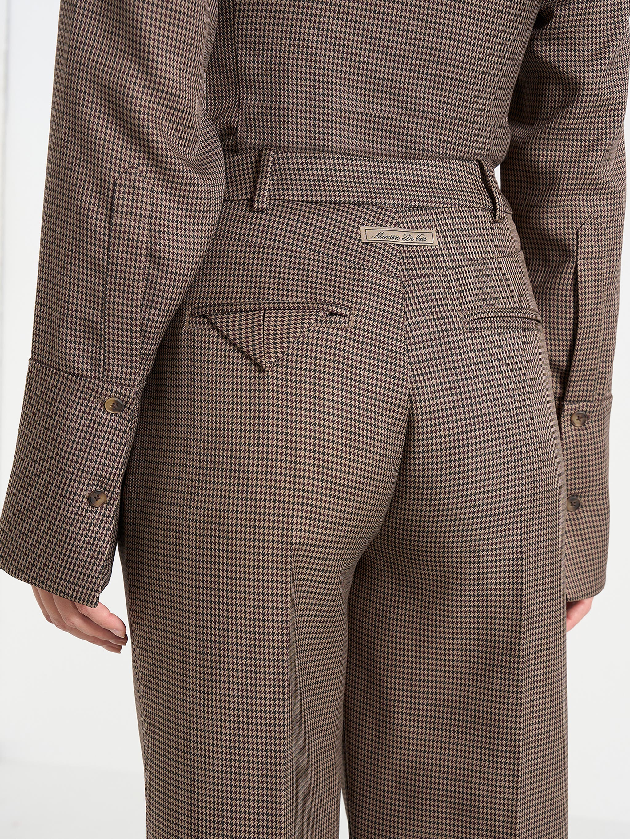 Julie Houndstooth Twin Pleat Trousers - image 2