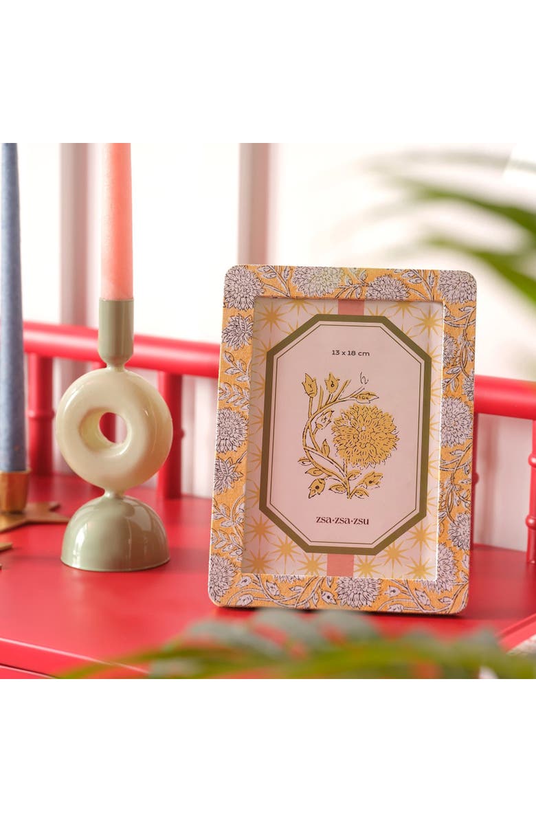 Zsa Zsa Zsu Noida Printed Frame 7X9 In, Alternate, color, Yellow