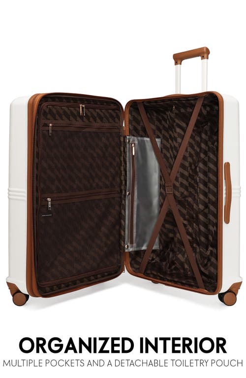 Elle Expedition 3 Piece Expandable Polycarbonate Spinner Luggage Set In White