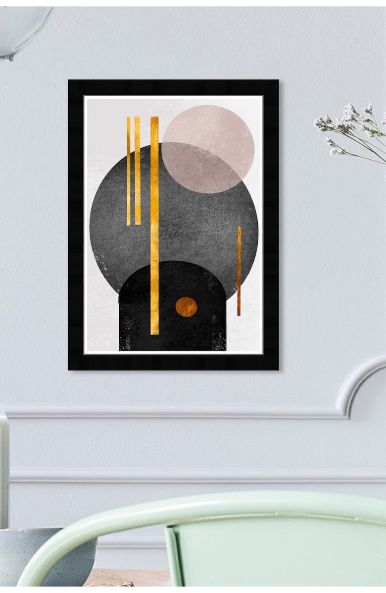 Wynwood Studio Modern Day Shapes Beige Framed Wall Art, Alternate, color, Beige