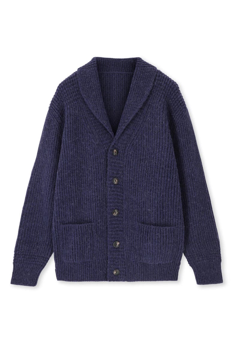 Fortela Chad Alpaca Classic Cardigan, Main, color, Blue