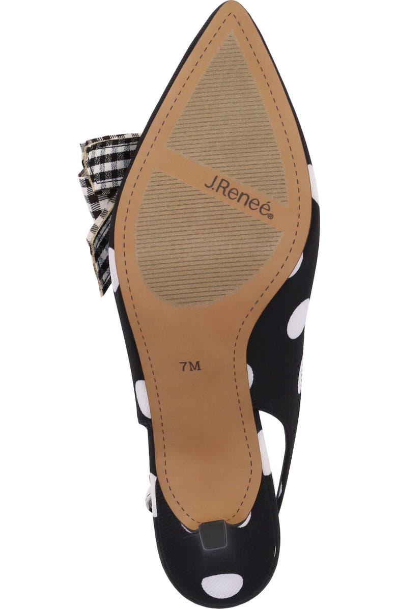 J. Reneé Taylin Slingback Pump, Alternate, color, Black/ White