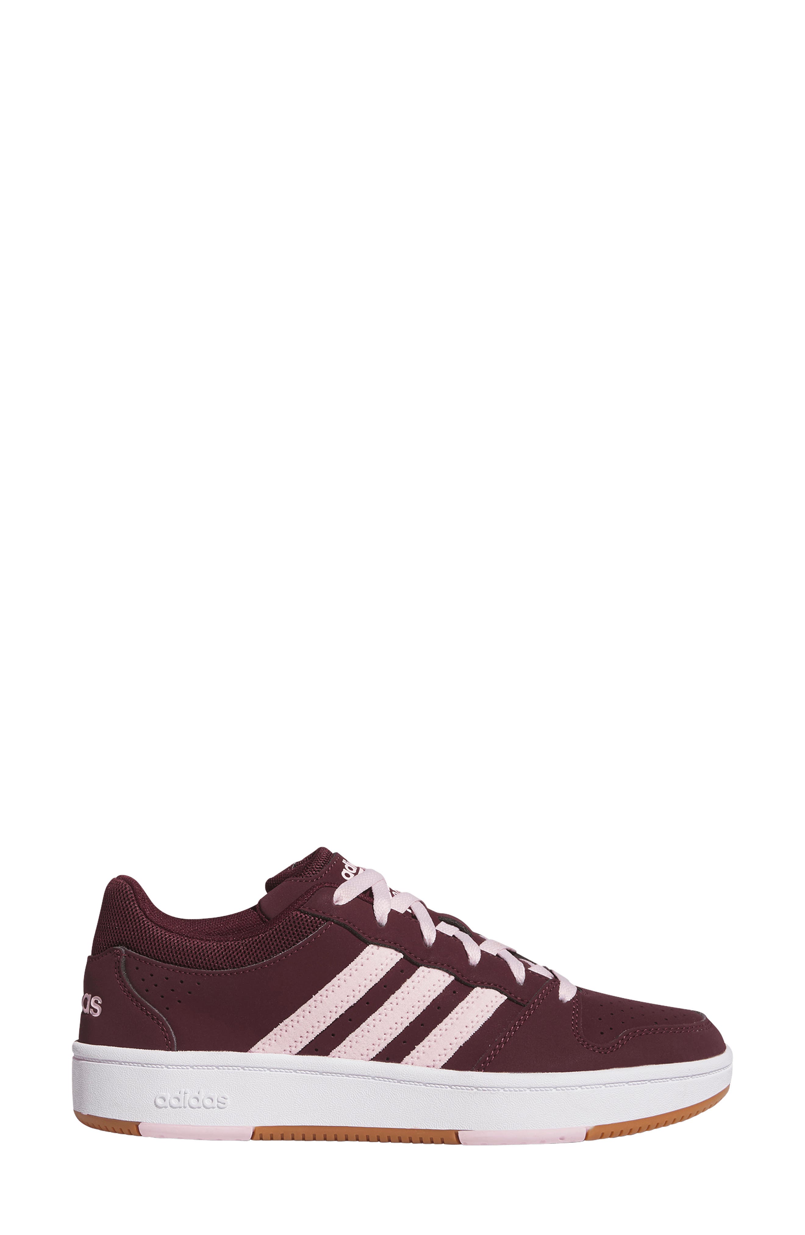 Hoops Classic Sneaker, Alternate, color, MAROON/ CLEAR PINK/ AMBER GUM