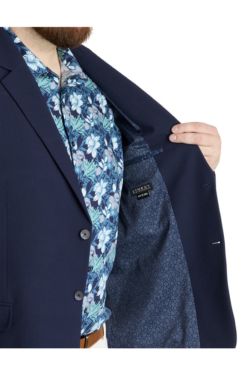 Synrgy by DXL Big & Tall Textured Knit Sport Coat, Alternate, color, Navy
