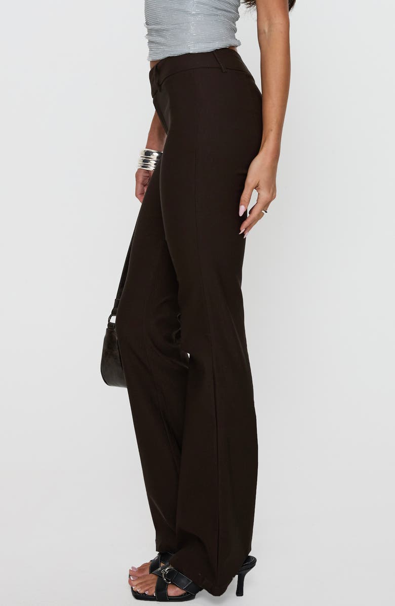 Princess Polly Kinkirk Low Rise Flare Pants, Alternate, color, Chocolate