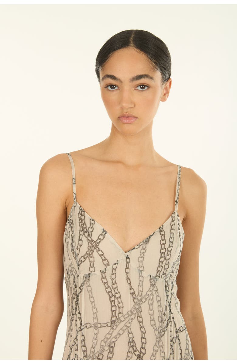 SECRET MISSION Ines Dress, Alternate, color, Crème Chain