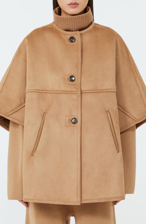 Max Mara Zaza Cape In Brown
