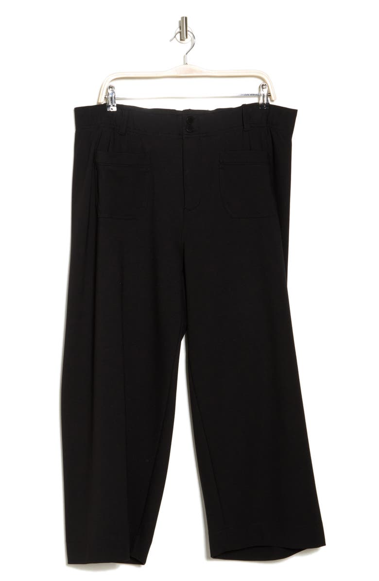 Democracy Patch Pocket Crop Wide Leg Pants, Alternate, color, Black