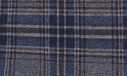 Liverpool Los Angeles Fitted One-button Plaid Blazer In Blue