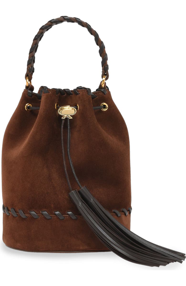 Gianvito Rossi Sienna Zaira Crossbody Bag, Main, color, Brown Suede