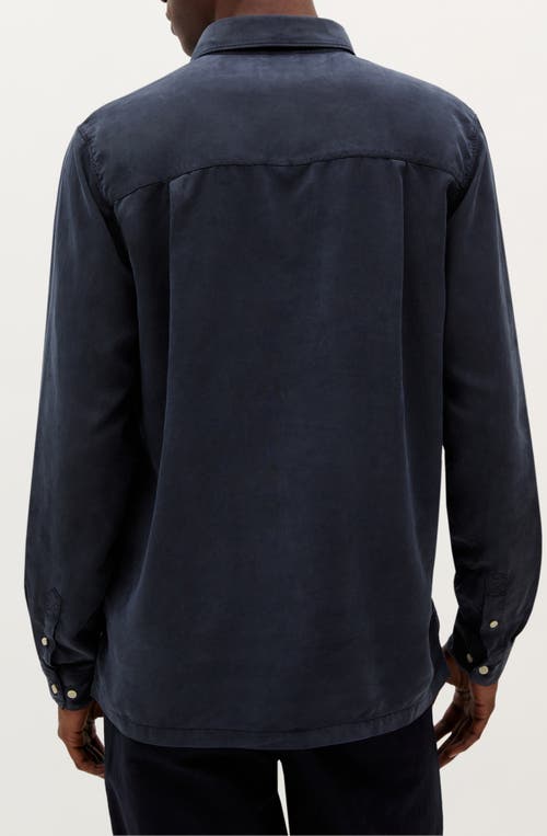 Scalpers Icon Delta Tencel Shirt In Blue