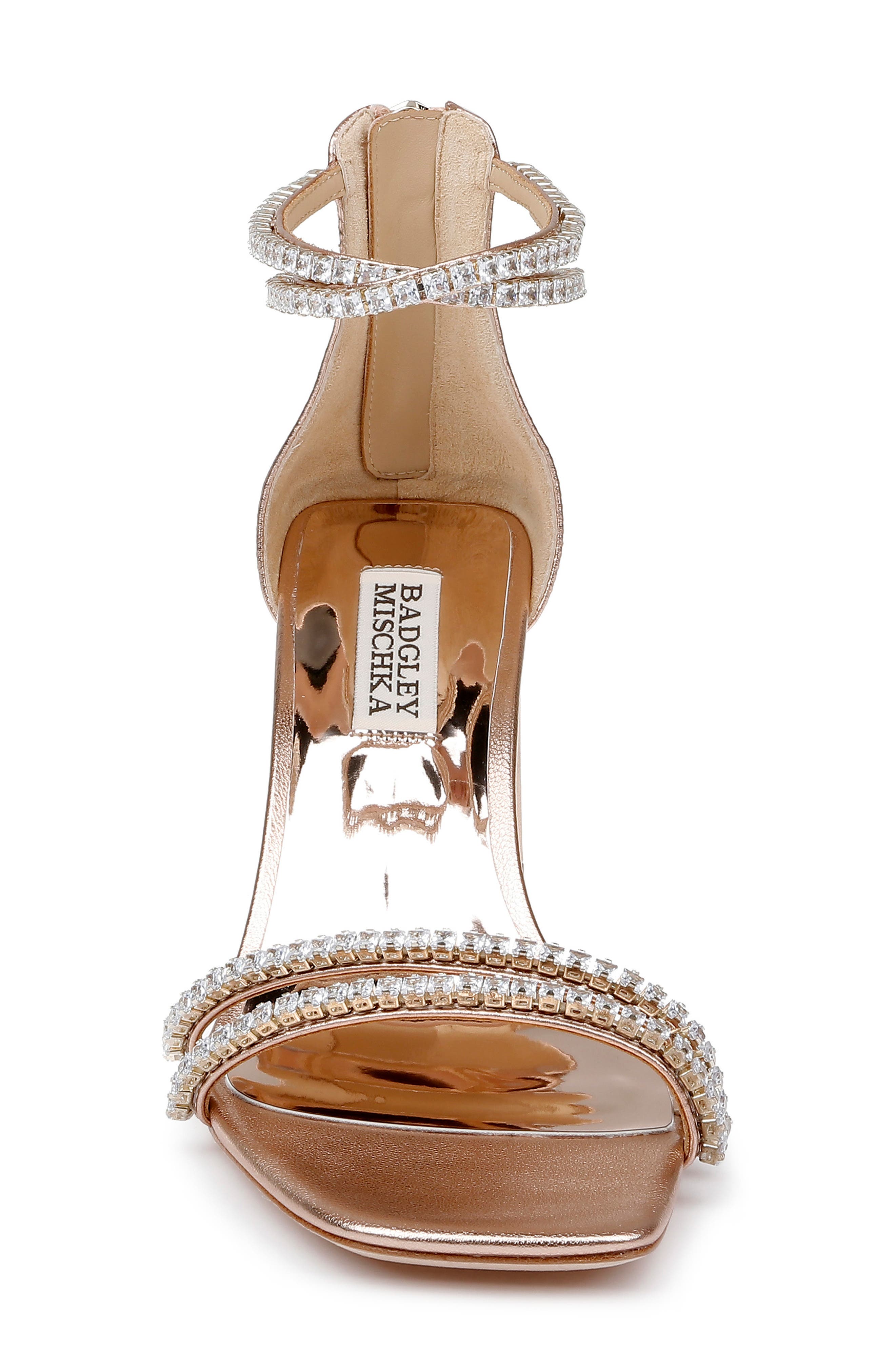 Badgley Mischka Collection Lillie Ankle Strap Sandal, Alternate, color, Champagne