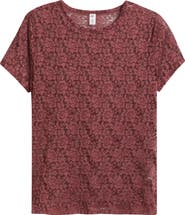 BP. Short Sleeve Stretch Lace Top