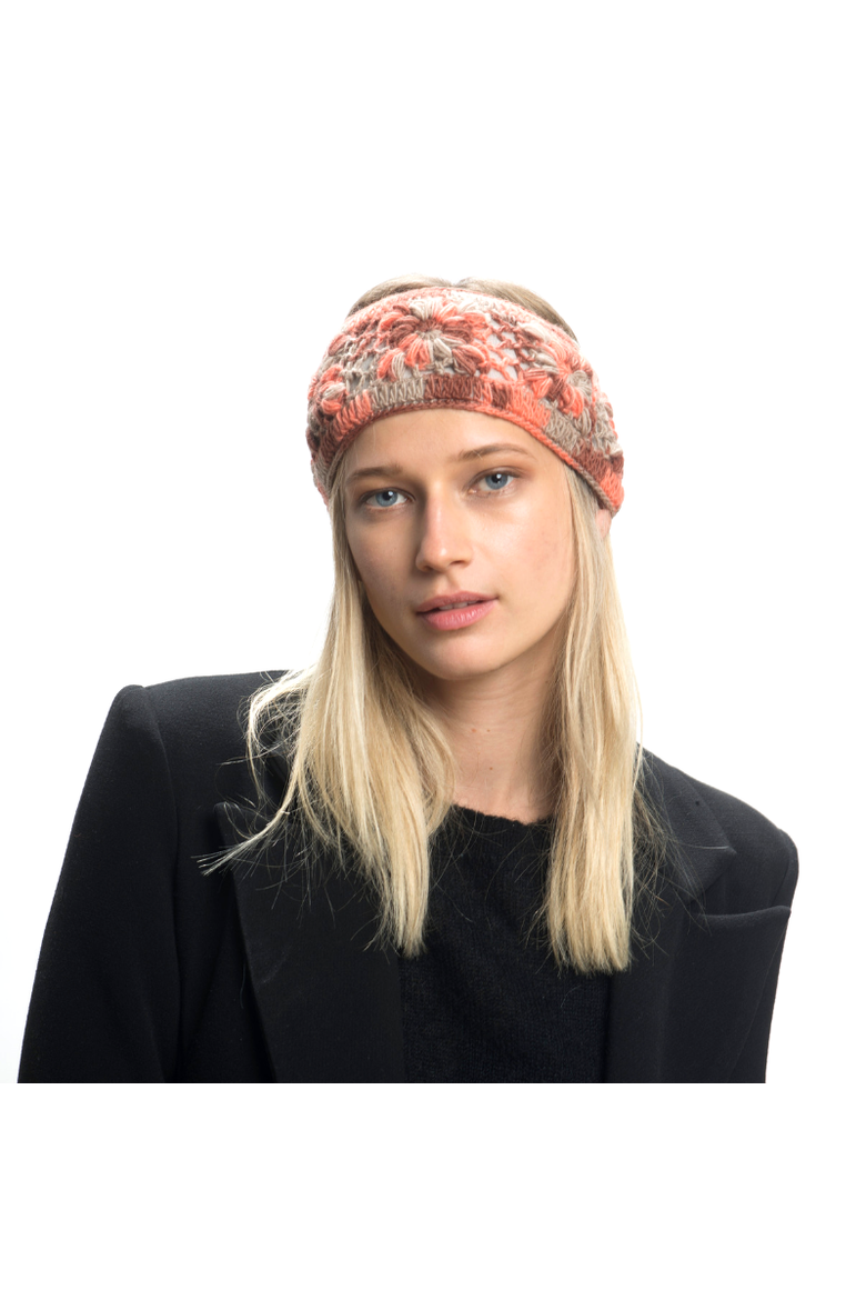 Flower Crochet Headband- MULTI's, Alternate, color, White Multi