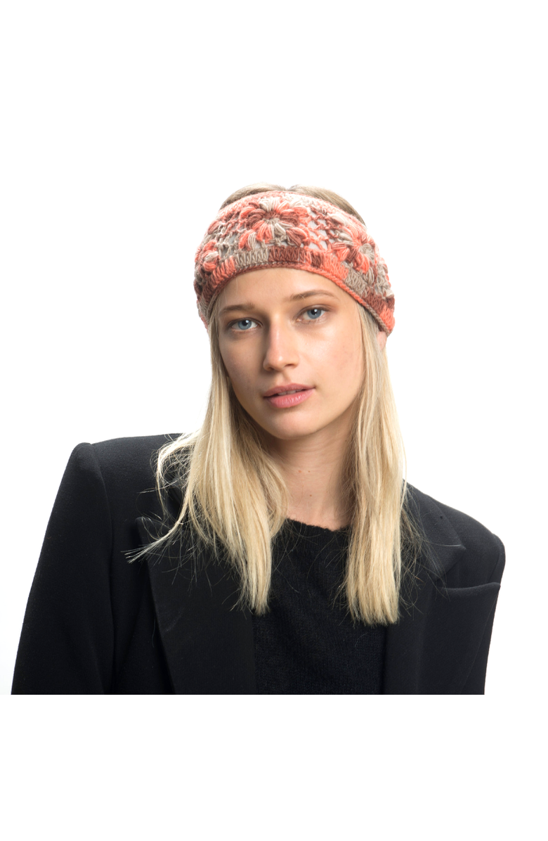 Nirvanna Designs Flower Crochet Headband- MULTI's, Alternate, color, Black/White/Oatmeal