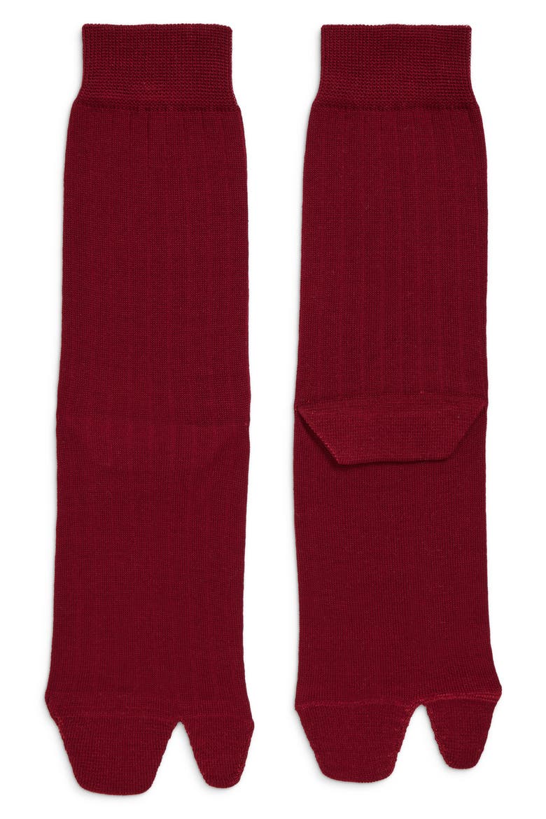 Tabi Socks, Main, color, BURGUNDY