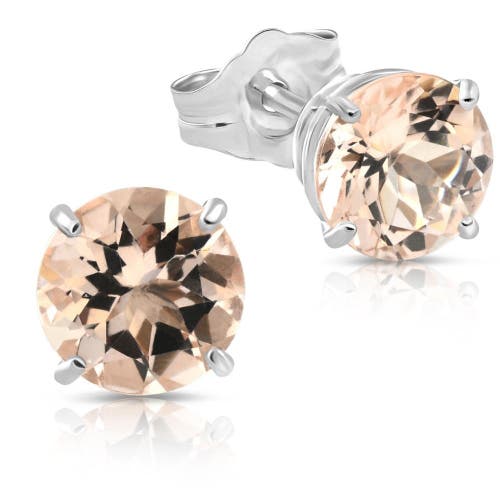 Bliss Diamond Morganite Studs Available In Gold