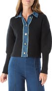 DO by Dee Ocleppo Michaela Denim Detail Cotton Blend Sweater