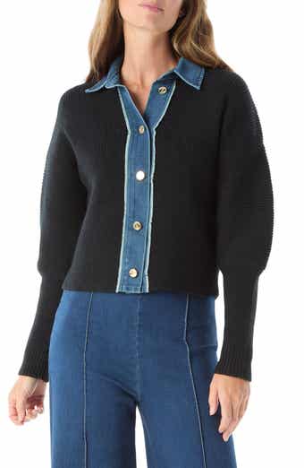 DO by Dee Ocleppo Michaela Denim Detail Cotton Blend Sweater