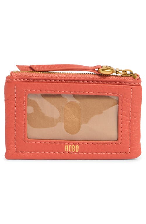 Hobo Lumen Leather Zip Card Case In Brown