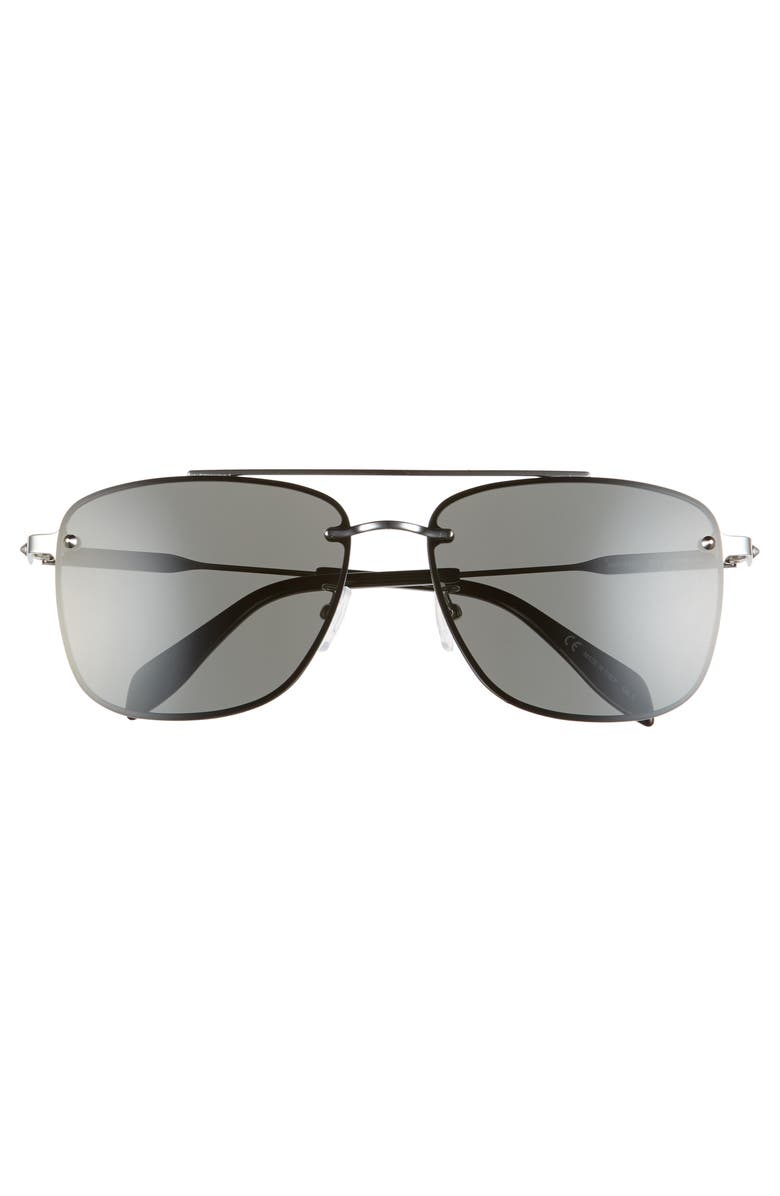 McQueen Alexander McQueen 62mm Oversize Navigator Sunglasses, Alternate, color,