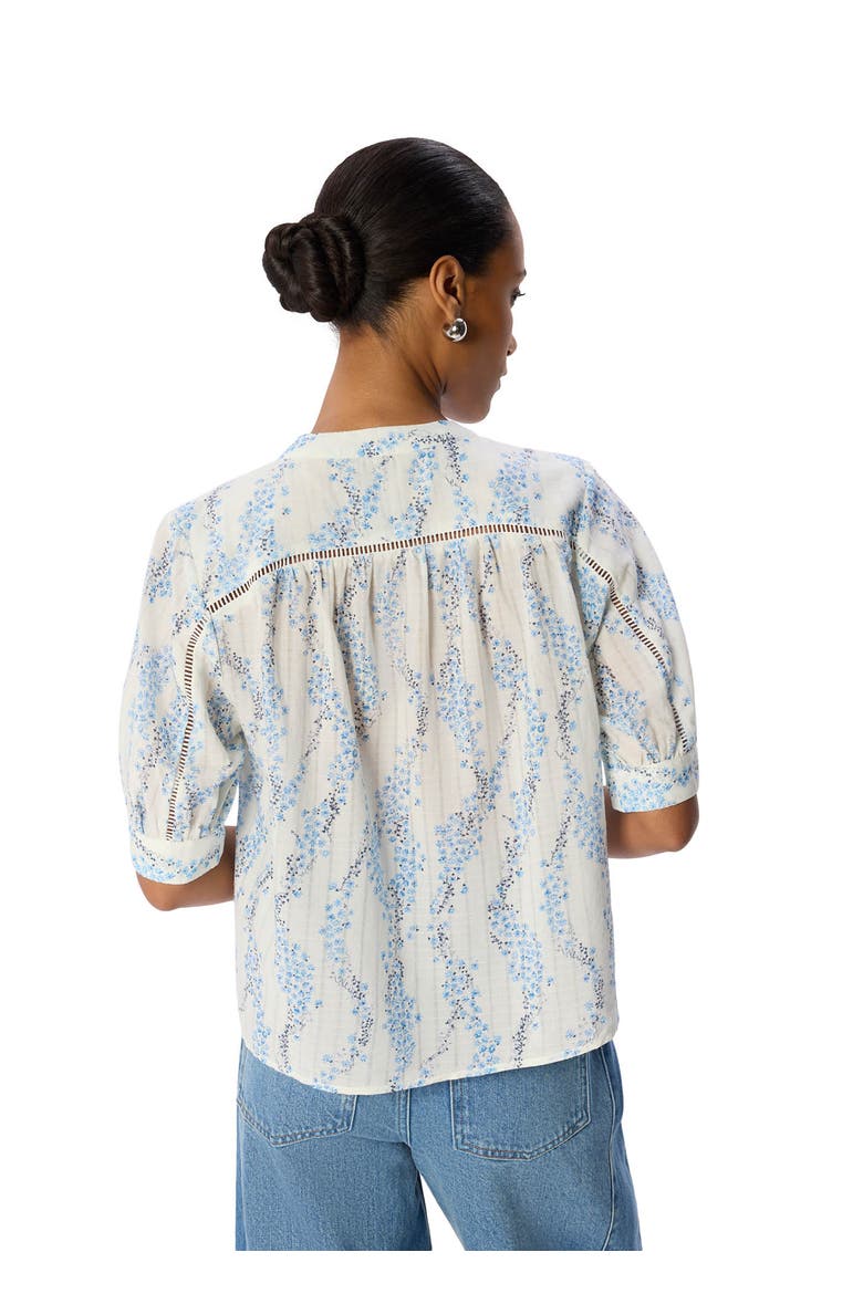 Ditsy Stem Textured Shirt, Alternate, color, Blue/Multi