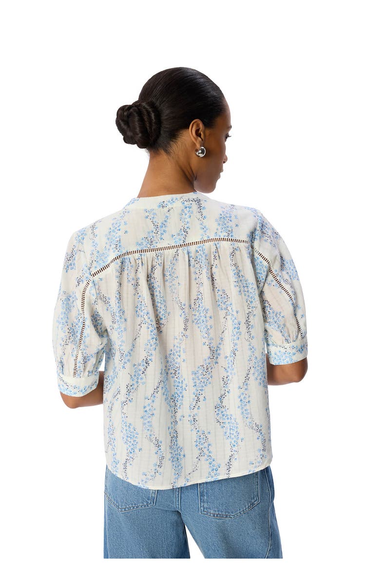 Whistles Ditsy Stem Textured Shirt, Alternate, color, Blue/Multi