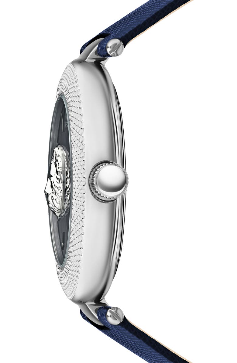 VERSUS Versace Brick Lane Two-Hand Quartz Leather Strap Watch, 40mm, Alternate, color, 